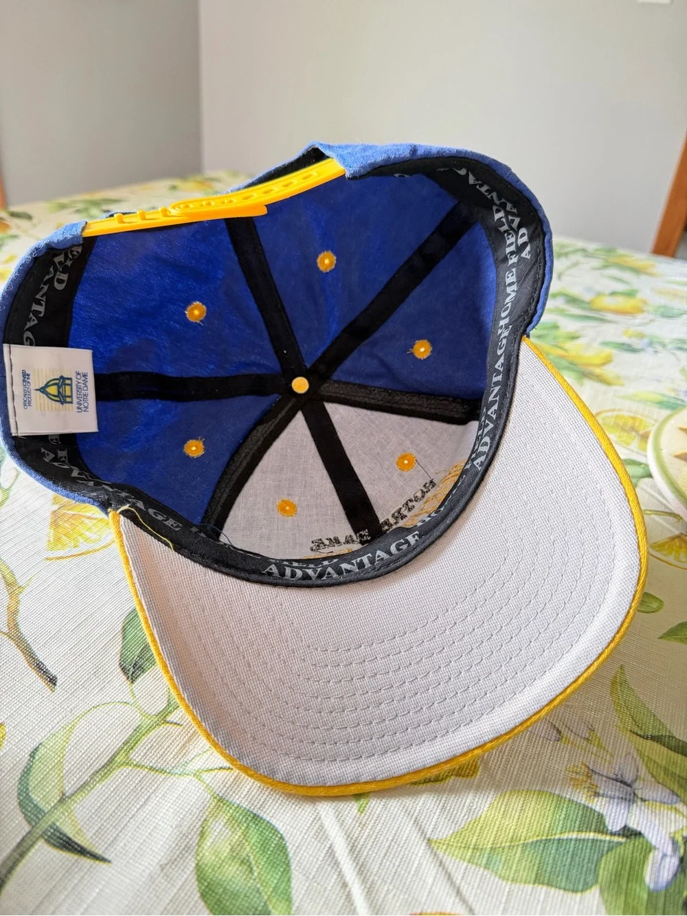 Vintage 90s Fighting Irish Blue and Yellow Baseball Cap